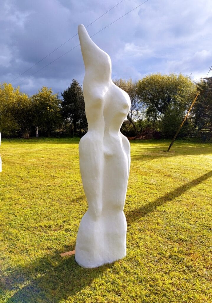 Contemporary unique sculpture, Surreal Sculpture inspired by the beauty of female body shape , created by artist Valeriu Cazacevschi