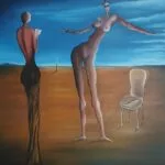 A mesmerizing contemporary surrealist painting by Valeriu Cazacevschi, featuring dreamlike imagery and rich textures, exemplifying Salvador Dali's fine art.