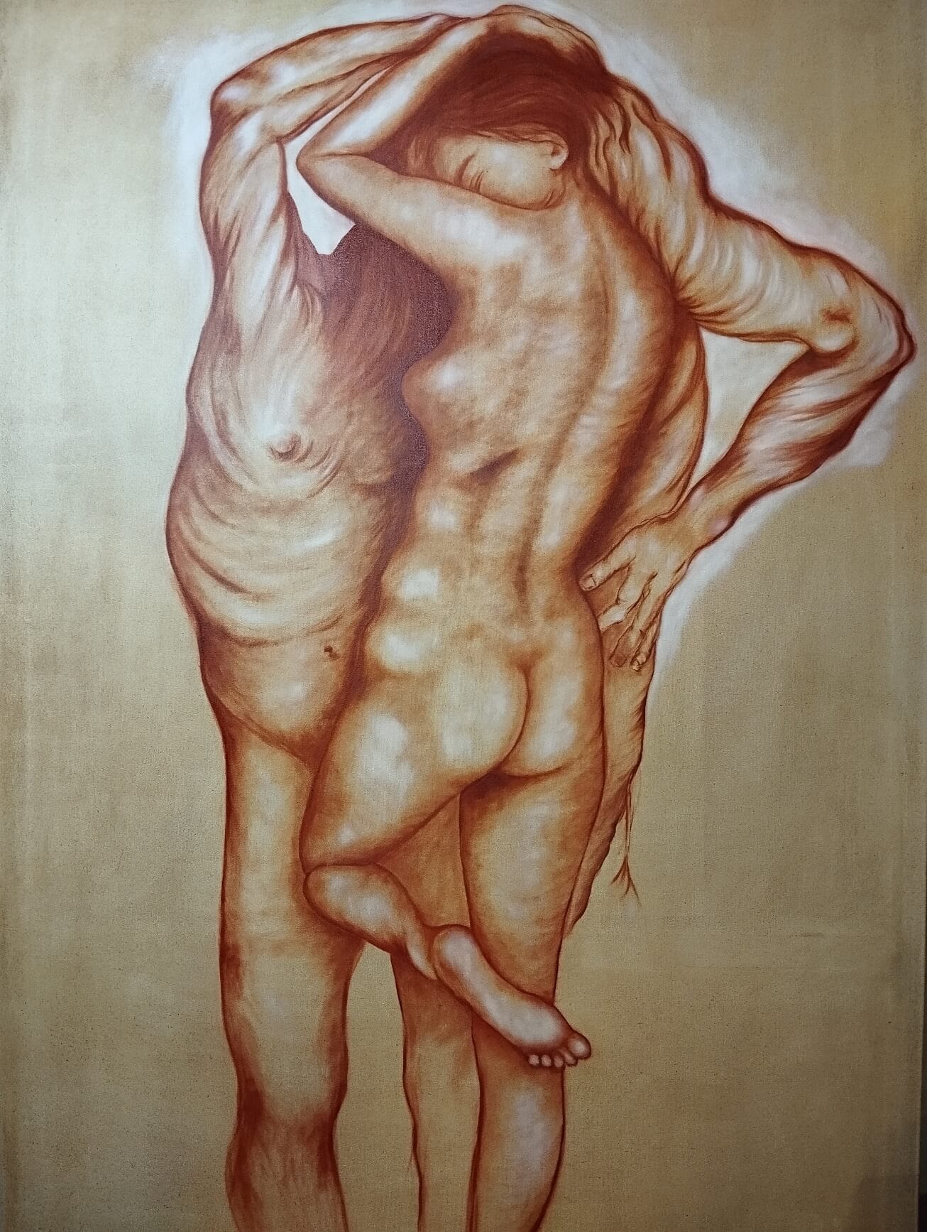 sanguine drawing by european surrealist artist valeriu